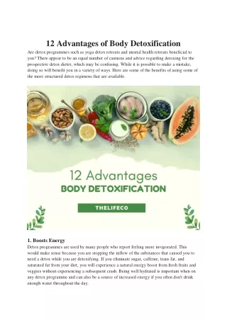 12 advantages of body detoxification are detox