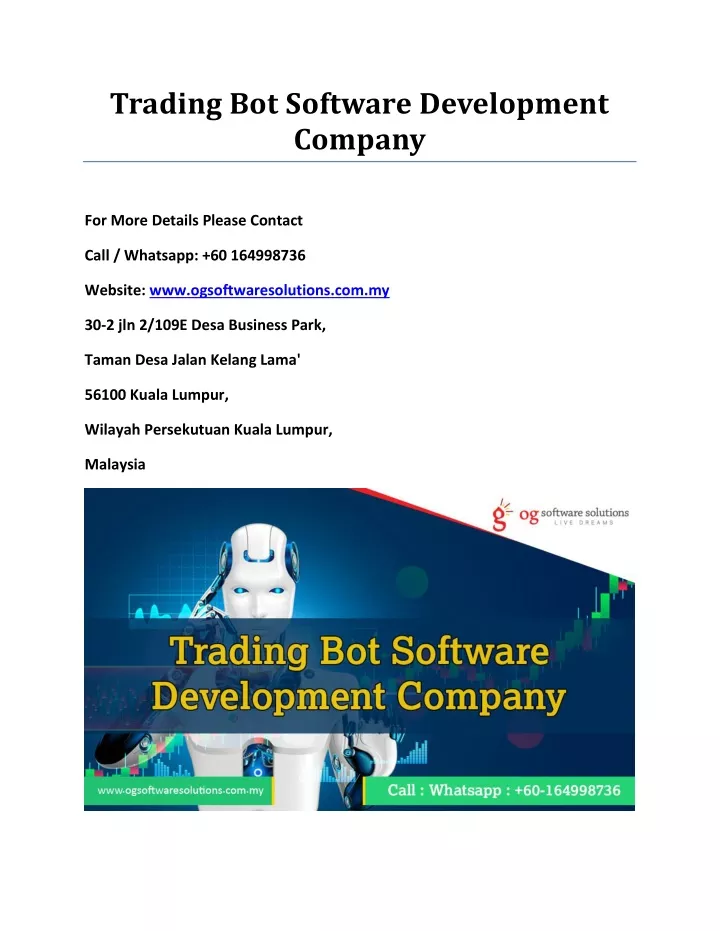 trading bot software development company