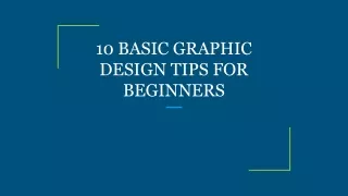 10 basic graphic design tips for beginners
