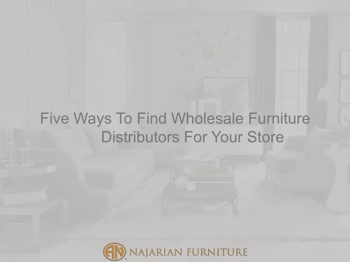 five ways to find wholesale furniture