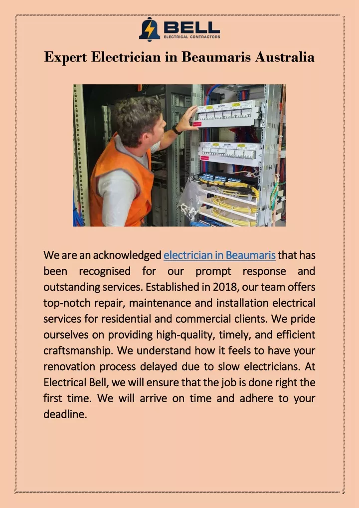 expert electrician in beaumaris australia