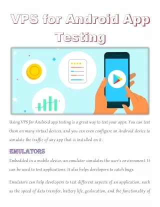 VPS for Android App Testing