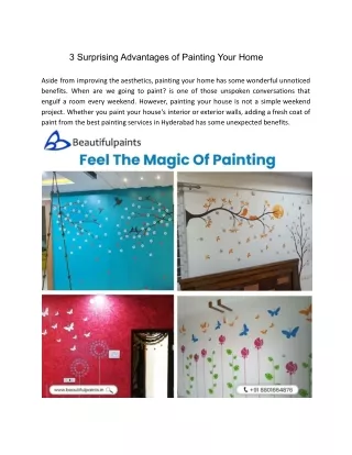 3 Surprising Advantages of Painting Your Home