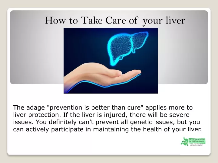 how to take care of your liver