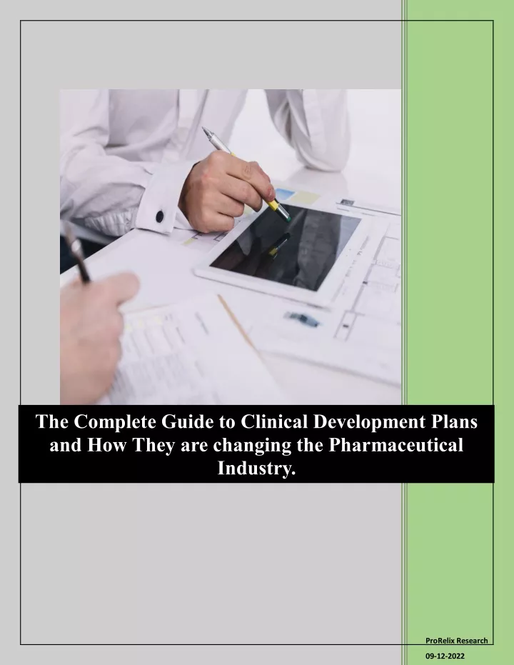 the complete guide to clinical development plans