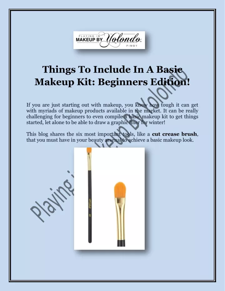 things to include in a basic makeup kit beginners