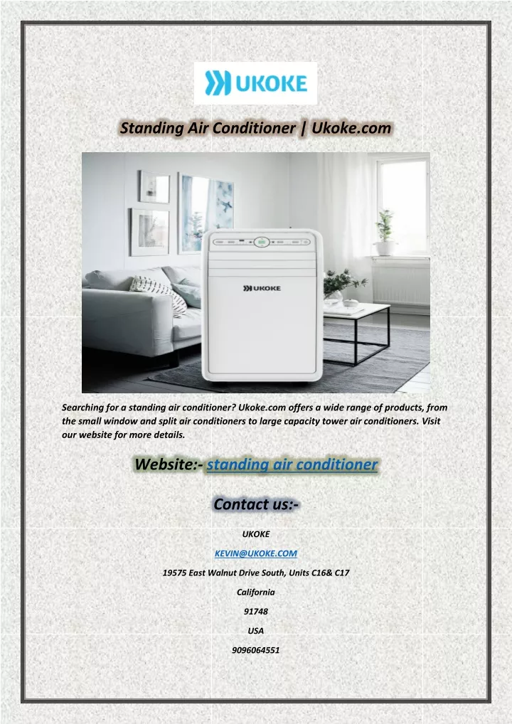 standing air conditioner ukoke com