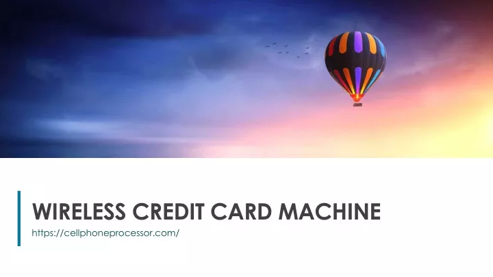 wireless credit card machine