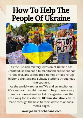 How To Help The People Of Ukraine