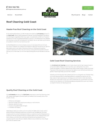Roof Cleaning Gold Coast