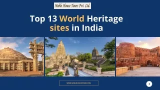 Top 13 World Heritage sites in India