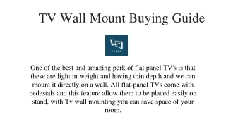 TV Wall Mount Buying Guide | TVPRO
