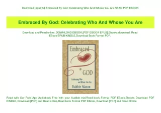 Download [epub]$$ Embraced By God Celebrating Who And Whose You Are READ PDF EBOOK