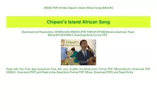 [READ PDF] Kindle Chipani's Island African Song [EBOOK]
