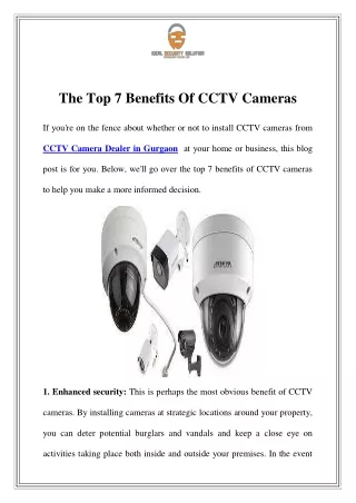 CCTV Camera Dealer in Gurgaon Call-8467096239