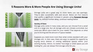 Storage Rental Dubai - Easy Storage UAE