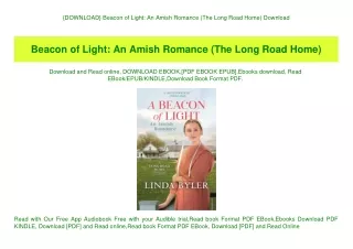 {DOWNLOAD} Beacon of Light An Amish Romance (The Long Road Home) Download