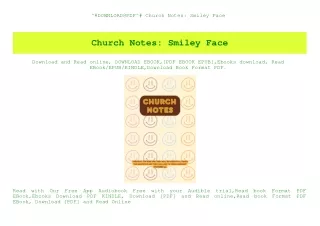 ^#DOWNLOAD@PDF^# Church Notes Smiley Face (READ PDF EBOOK)