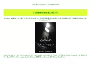 EPUB$ Comfortable in Misery Download