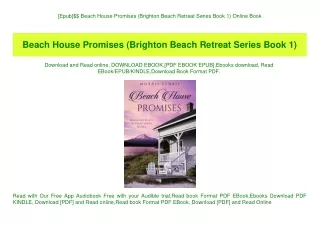 [Epub]$$ Beach House Promises (Brighton Beach Retreat Series Book 1) Online Book