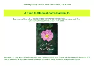 Download [ebook]$$ A Time to Bloom (Leah's Garden  2) PDF eBook