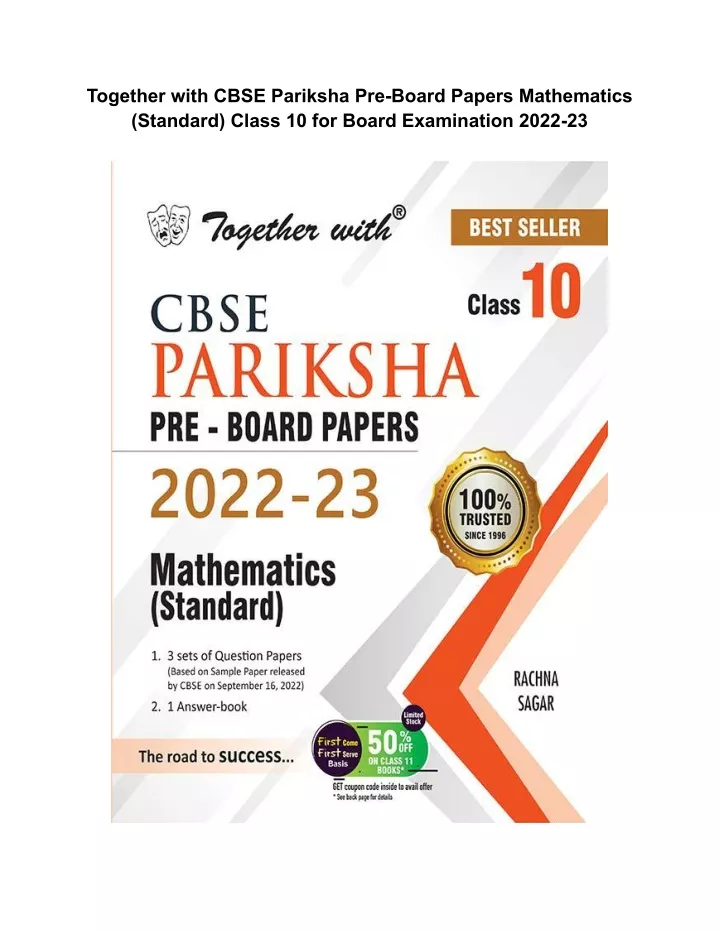 together with cbse pariksha pre board papers