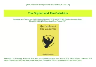 [PDF] Download The Orphan and The Caladrius [K.I.N.D.L.E]
