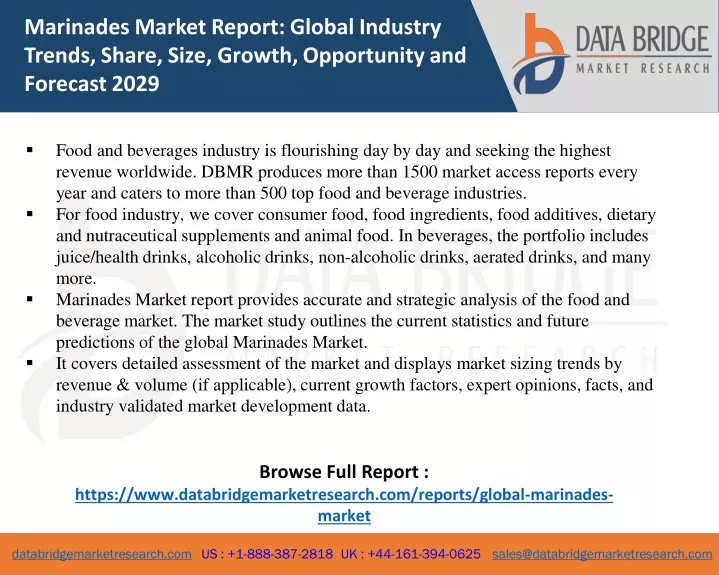 marinades market report global industry trends