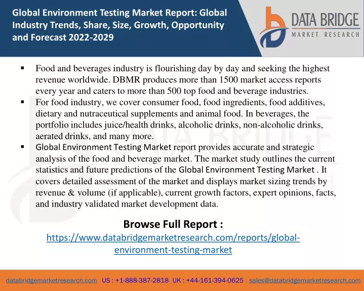 global environment testing market report global