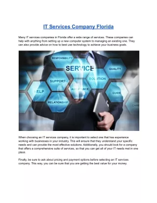 it services company florida