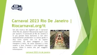 Carnaval 2023 Rio De Janeiro | Riocarnaval.org/it