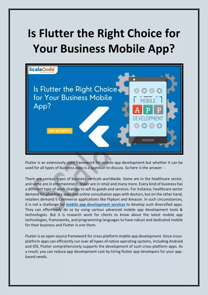 is flutter the right choice for your business