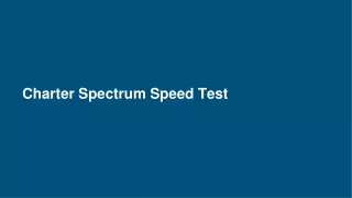 charter spectrum speed test