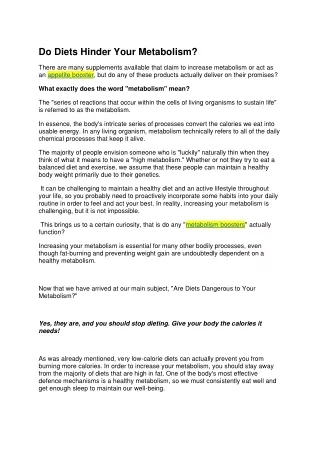 Do Diets Hinder Your Metabolism.docx