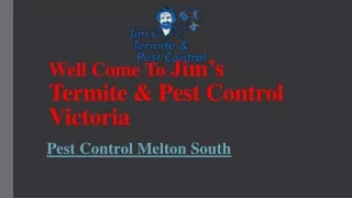 Well Come To Jim’s Termite & Pest Control