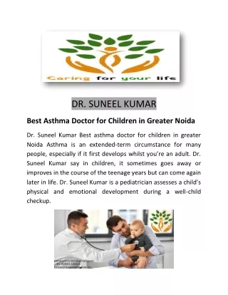 Best asthma doctor for children in greater noida