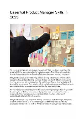 Essential Product Manager Skills in 2023