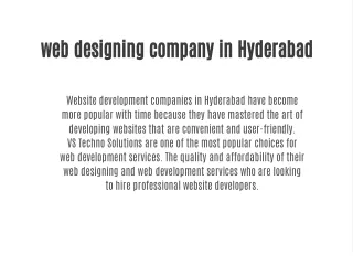 website designing company in hyderabad