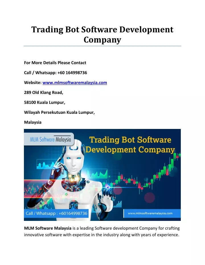 trading bot software development company