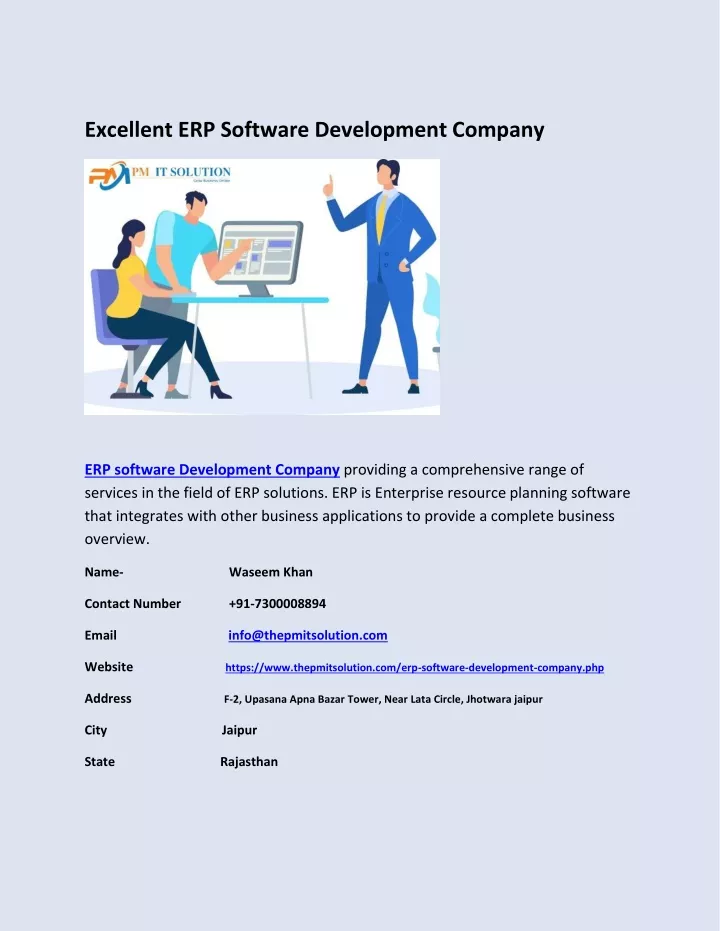excellent erp software development company