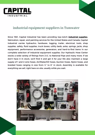 industrial equipment suppliers