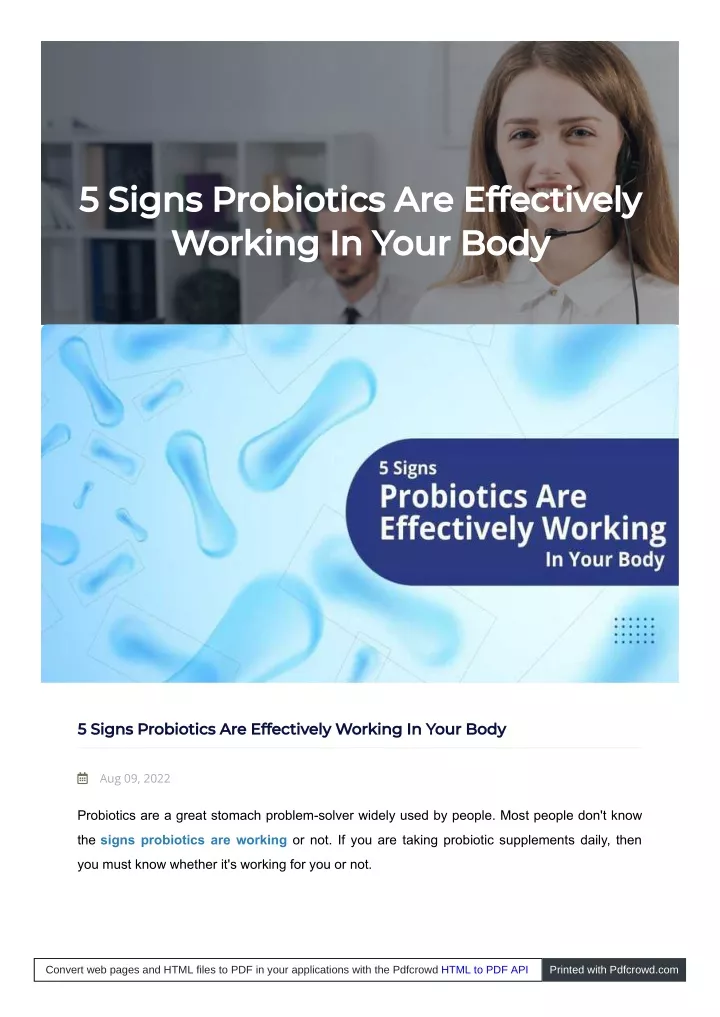 5 signs probiotics are effectively working