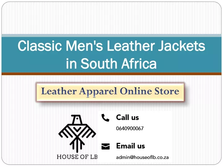 classic men s leather jackets in south africa