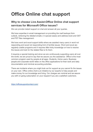 office support contact