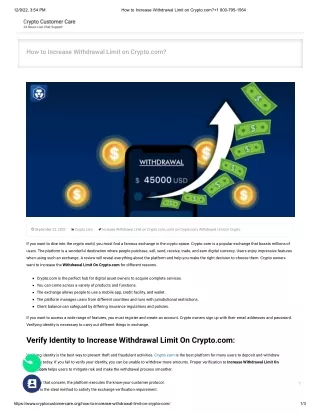 How to Increase Withdrawal Limit on Crypto.com_