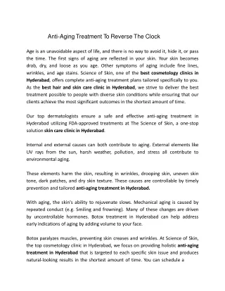 Anti-Aging Treatment To Reverse The Clock (1)