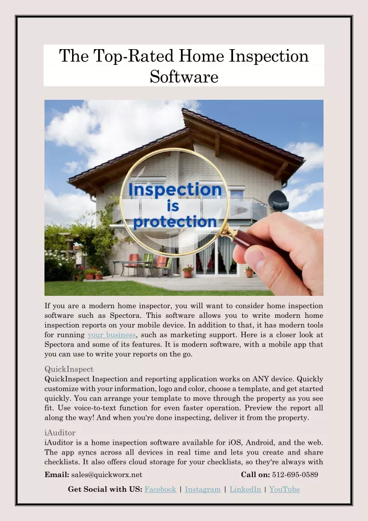 the top rated home inspection software