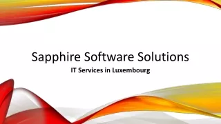 sapphire software solutions