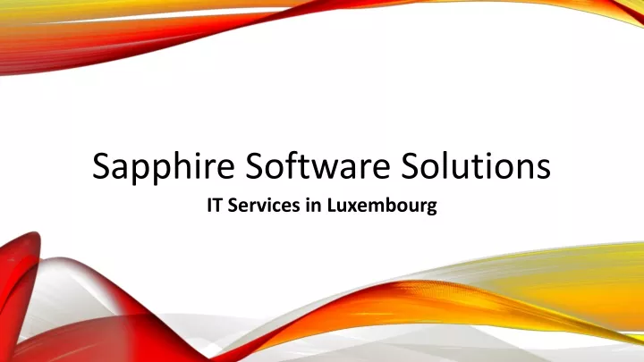 sapphire software solutions