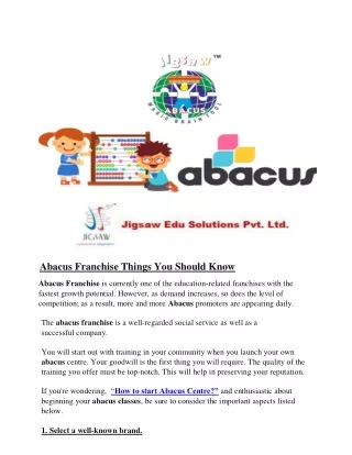 abacus franchise things you should know